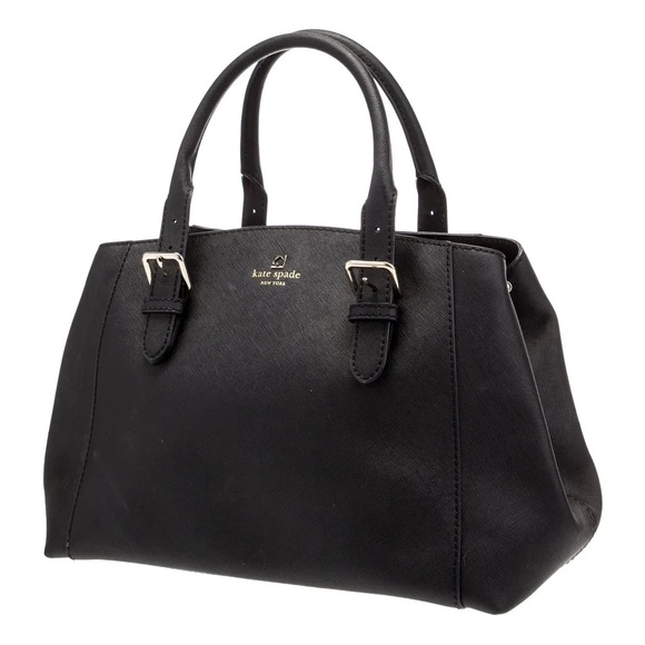 Kate Spade Black Satchel with Structured Shape and Rolled Handles - Picture 5 of 9